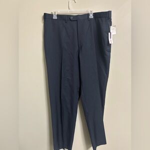 Izod Navy Blue Flat Front Chino Dress Pants Mens Size 40x32 New